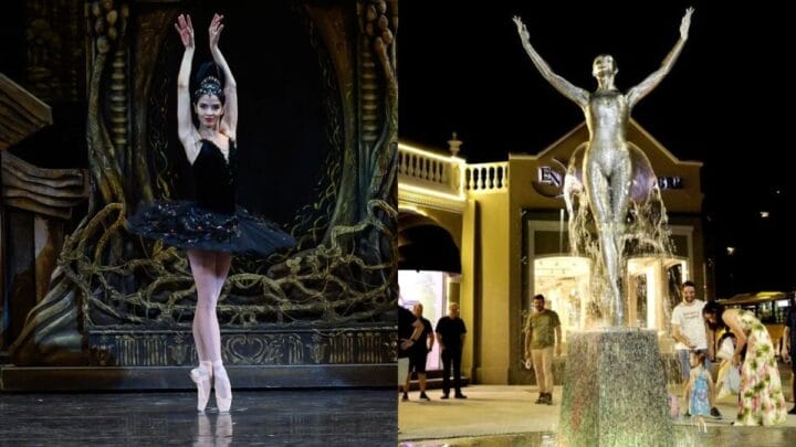 Bailarina de Joinville foi modelo para estátua de nova praça (Foto: Divulgação)