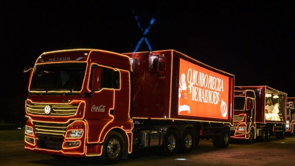 Carretas de Natal da Coca-Cola passam por Joinville (Foto; Divulgação, Coca-Cola FEMSA)