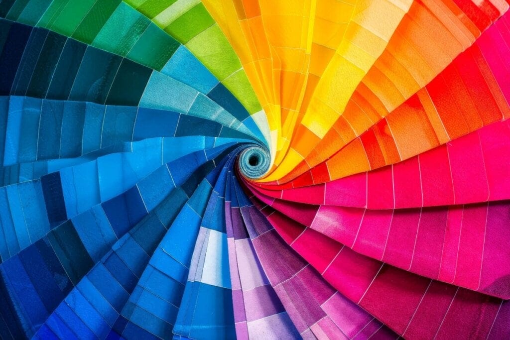 O c&iacute;rculo crom&aacute;tico ajuda a entender como fazer misturas de cores de forma elegante (Imagem: Nicole Piepgras | Shutterstock)