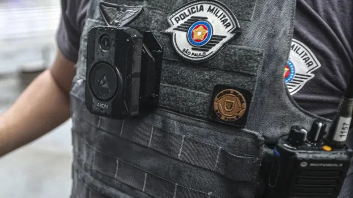 Câmeras corporais em policiais de São Paulo