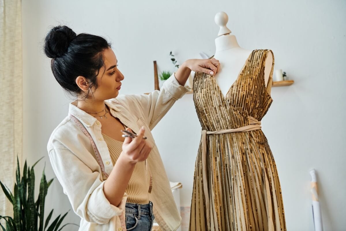Personalizar roupas antigas é uma escolha que valoriza tanto a originalidade quanto a sustentabilidade no seu guarda-roupa (Imagem: LightField Studios | Shutterstock)