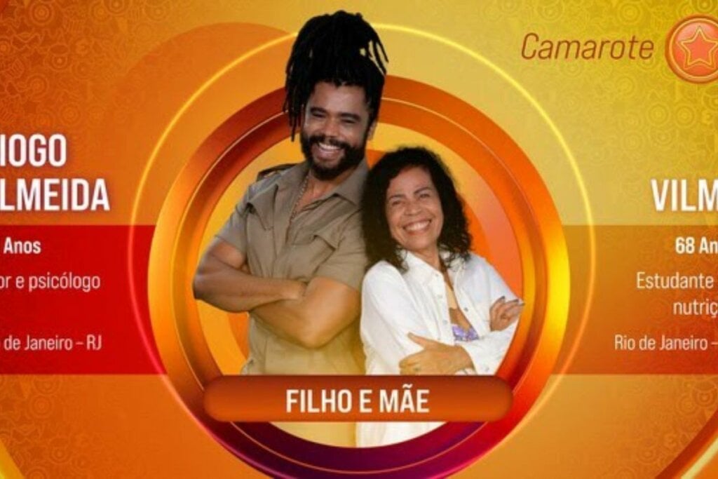 A personalidade extrovertida do signo de Diogo Almeida e Vilma pode trazer mais energia e entusiasmo para o reality show (Imagem: Reprodução digital | TV Globo)