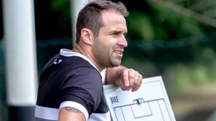 Técnico Thiago Carvalho, do Figueirense, foi o convidado desta terça do Debate Diário (Foto: Patrick Floriani, FFC)