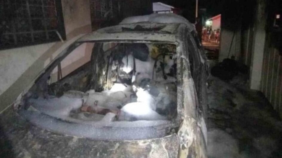 Gatos morrem carbonizados em incêndio em carro no Sul de SC