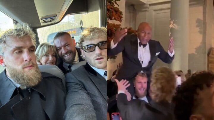 Jake Paul e Mike Tyson na posse de Donald Trump