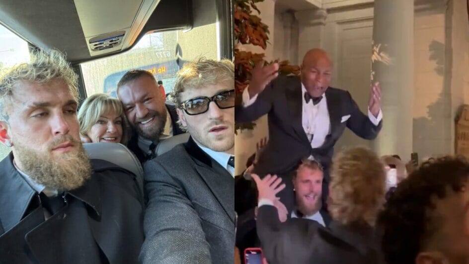Jake Paul e Mike Tyson na posse de Donald Trump