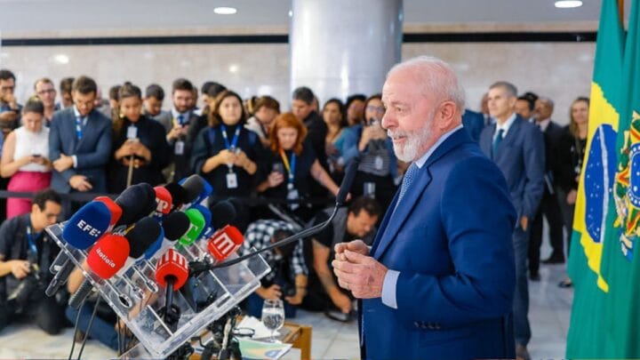 Lula concedeu entrevista coletiva sobre o governo nesta quinta (Foto: Ricardo Stuckert, PR, Divulgação)