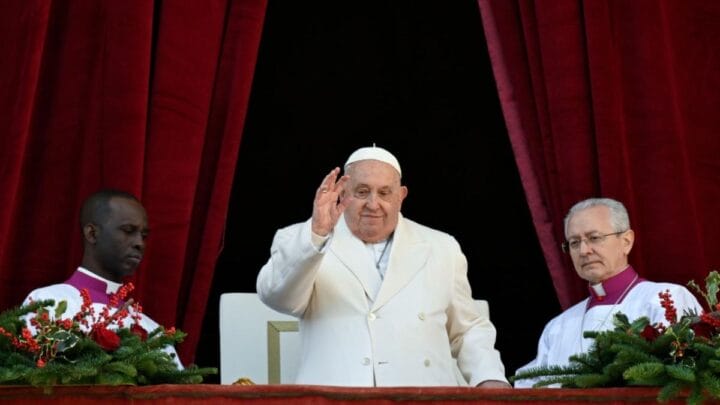Papa Francisco durante a abertura do Jubileu 2025