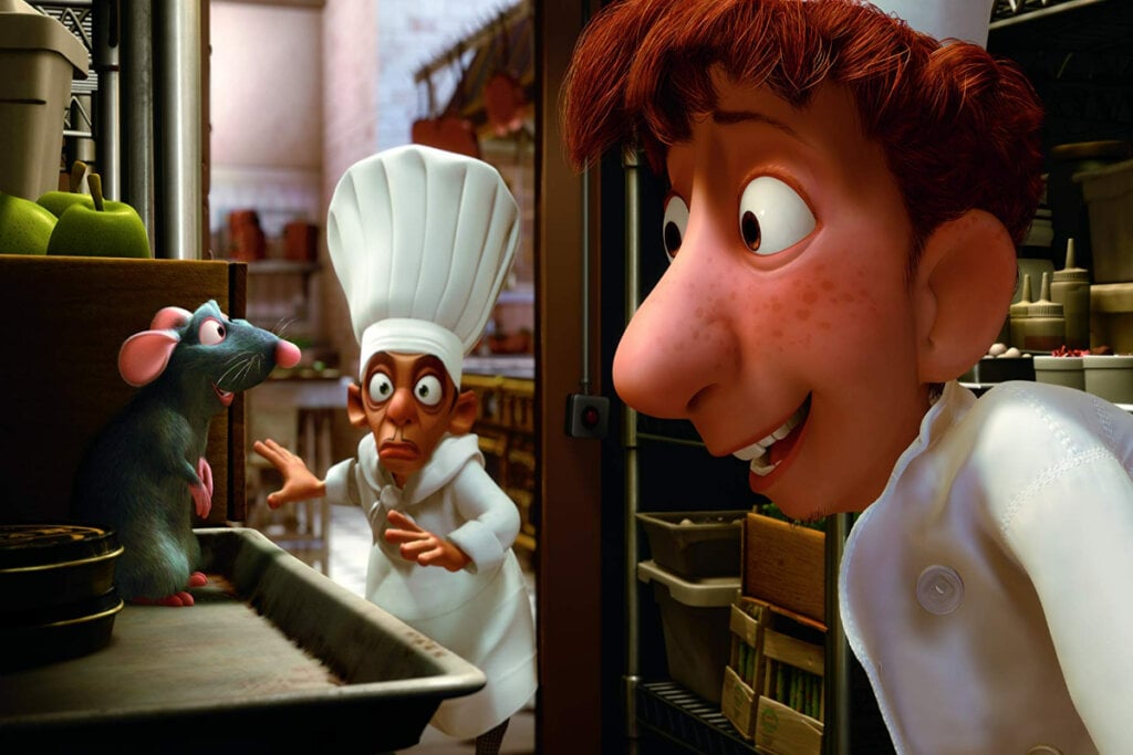 A animação ‘Ratatouille’ mostra diferentes sotaques do inglês (Imagem: Reprodução digital | Disney+)