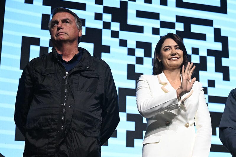 Bolsonaro e Michelle em Balneário Camboriú