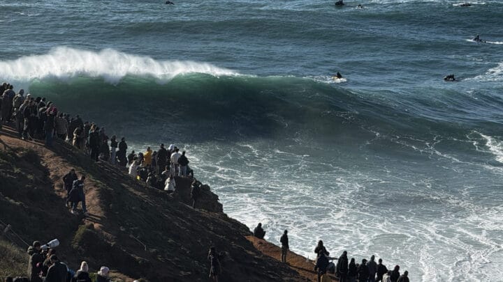 Praia de Nazaré, em Portugal