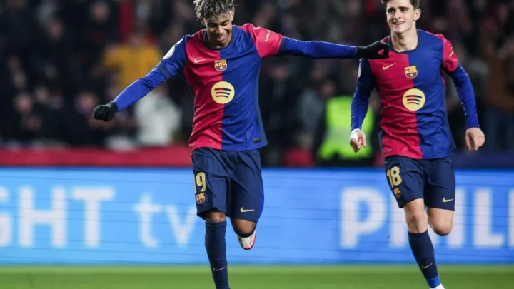 Lamine Yamal em ação pelo Barcelona