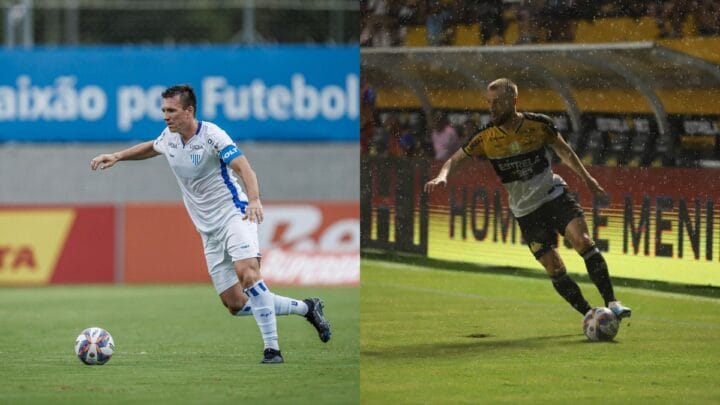 Brock, zagueiro do Avaí, e Marcelo Hermes, lateral do Criciúma, estão pendurados na última rodada da 1ª fase do Catarinense (Foto: Divulgação, Avaí FC, Celso da Luz, CEC)