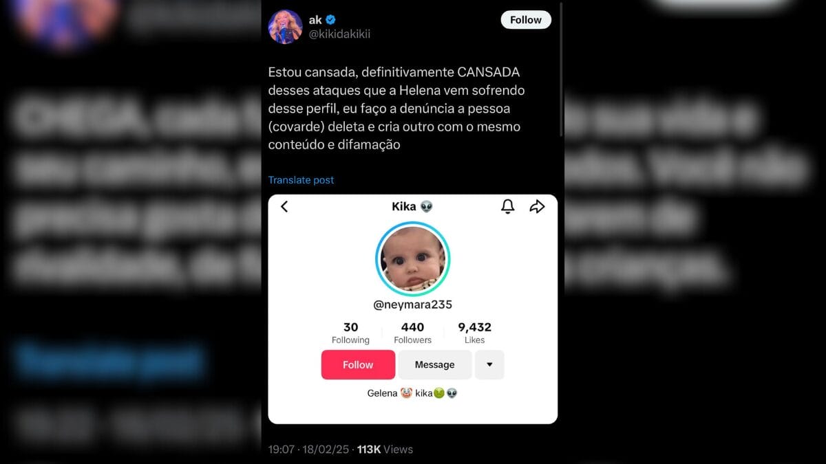 Ex-affair de Neymar desabafa sobre ataques contra filha do jogador