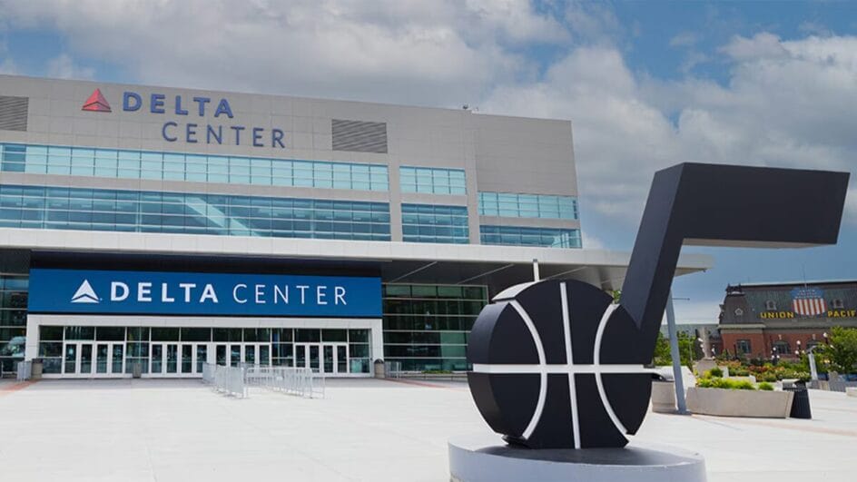Delta Center receberá a partida entre Utah Jazz e Los Angeles Lakers nesta quarta-feira (12) (Foto: Divulgação, NBA)
