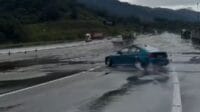Carros de luxo fizeram manobras perigosas na BR-101 (Foto: Reprodução, redes sociais)