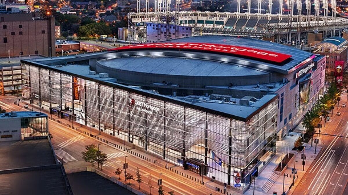 Rocket Mortgage Fieldhouse recebe jogo entre Cavaliers e Knicks na noite desta sexta-feira (Foto: Divulgação)