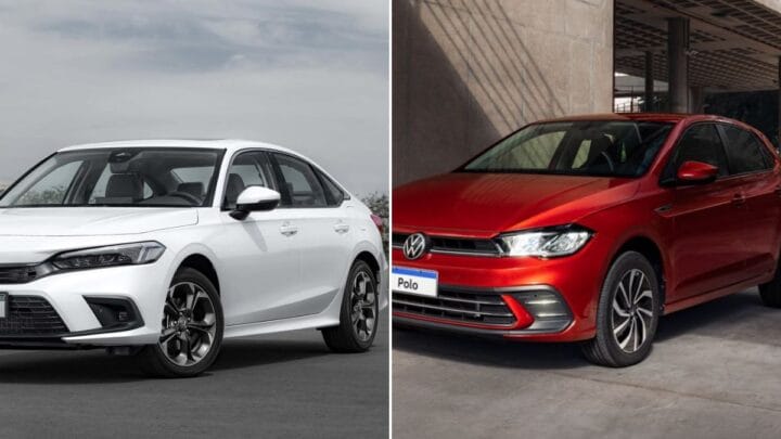 Lista de carros mais pesquisados de SC em portal tem sedã da Honda na ponta e hatchs médios como o Polo (Fotos: Divulgação)