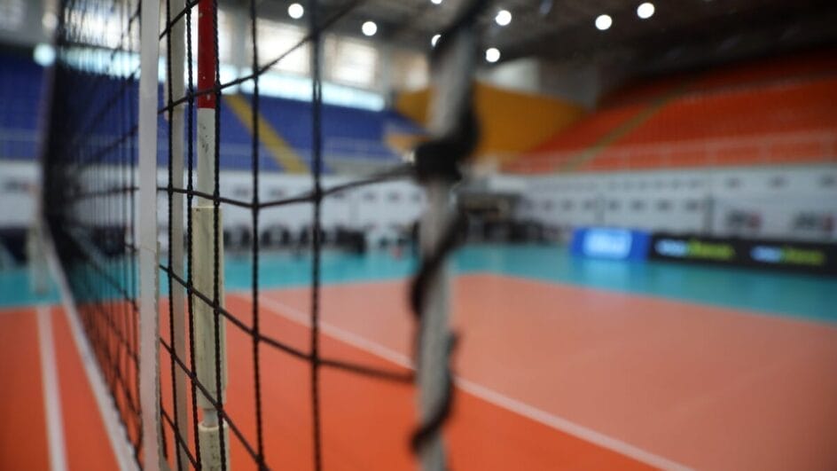 Ginásio no Centro Multiuso, em São José, na Grande Florianópolis (Foto: Lucas Amorelli, NSC)