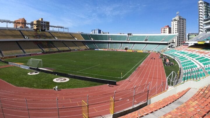 estádio hernando siles, the strongest x bahia, estreia brasileira na libertadores (divulgação, athletico-pr)