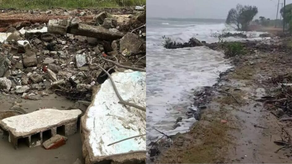 Avanço do mar já causa estragos em Peruíba, cidade do litoral de SP