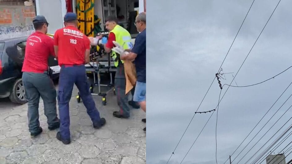 Criança é internada em estado grave na UTI após levar choque ao soltar pipa em Itajaí
