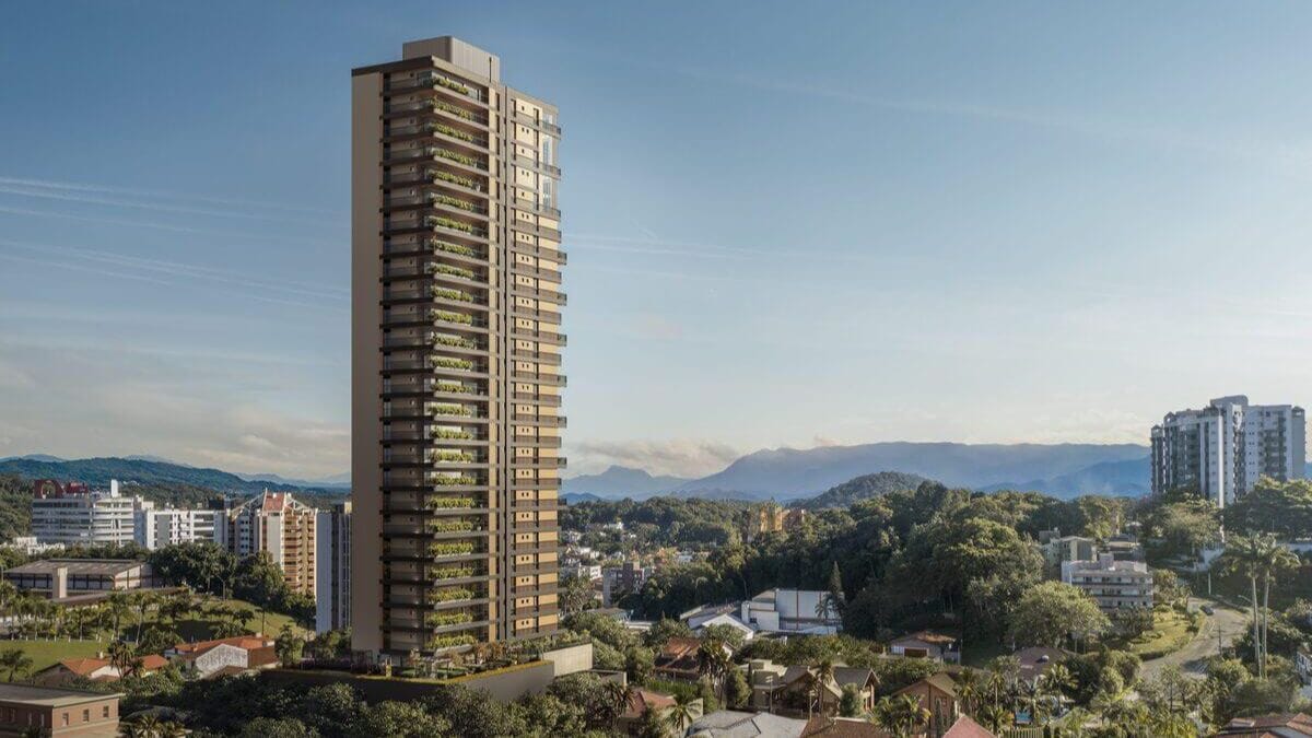 Edifício Opera com 30 andares no bairro Atiradores (Foto: Halsten Incorporadora, Divulgação)