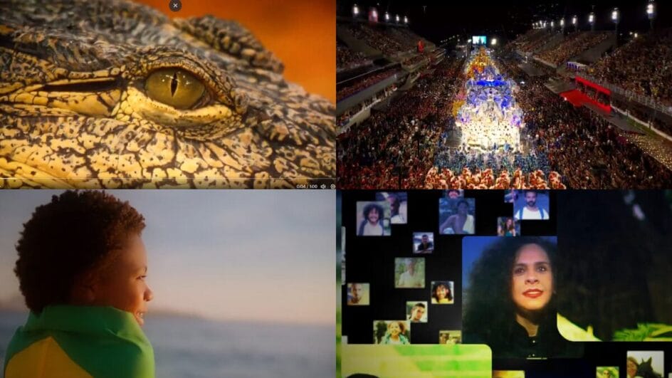 Imagens da fauna, carnaval e da cantora Gal Costa aparecem na abertura de Vale Tudo