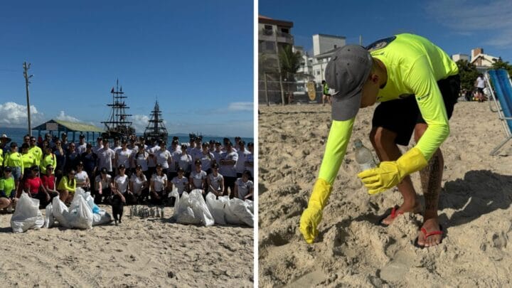Mais de 4 mil bitucas de cigarro são recolhidas na praia de Canasvieiras, em Florianópolis