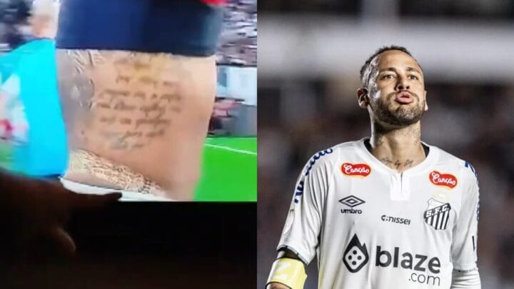 O que Neymar estava vestindo no jogo do Santos