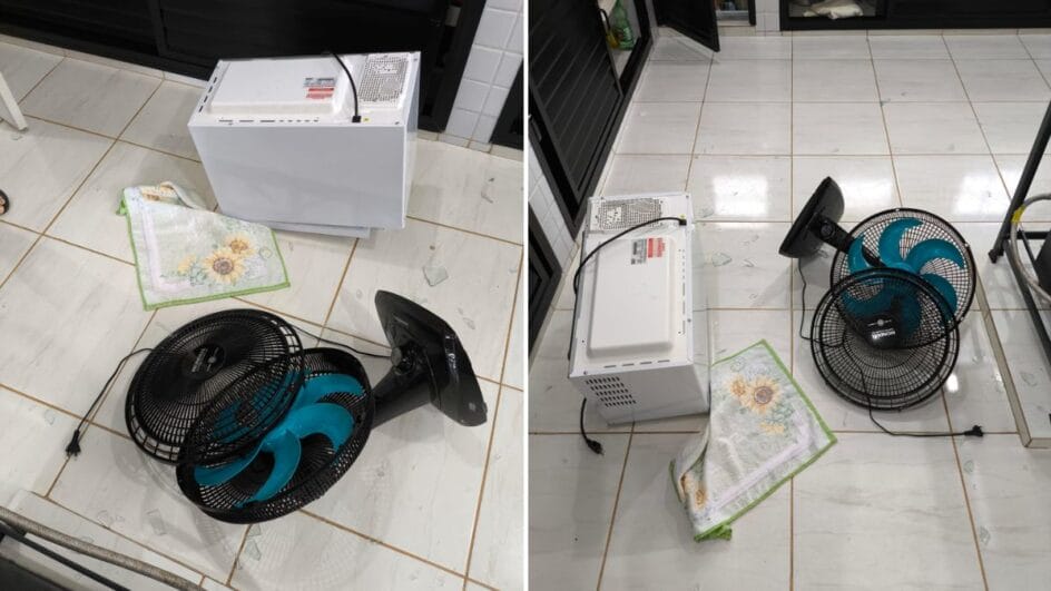 Creche foi danificada por suspeito em Corupá (Foto: prefeitura de Corupá, Divulgação)