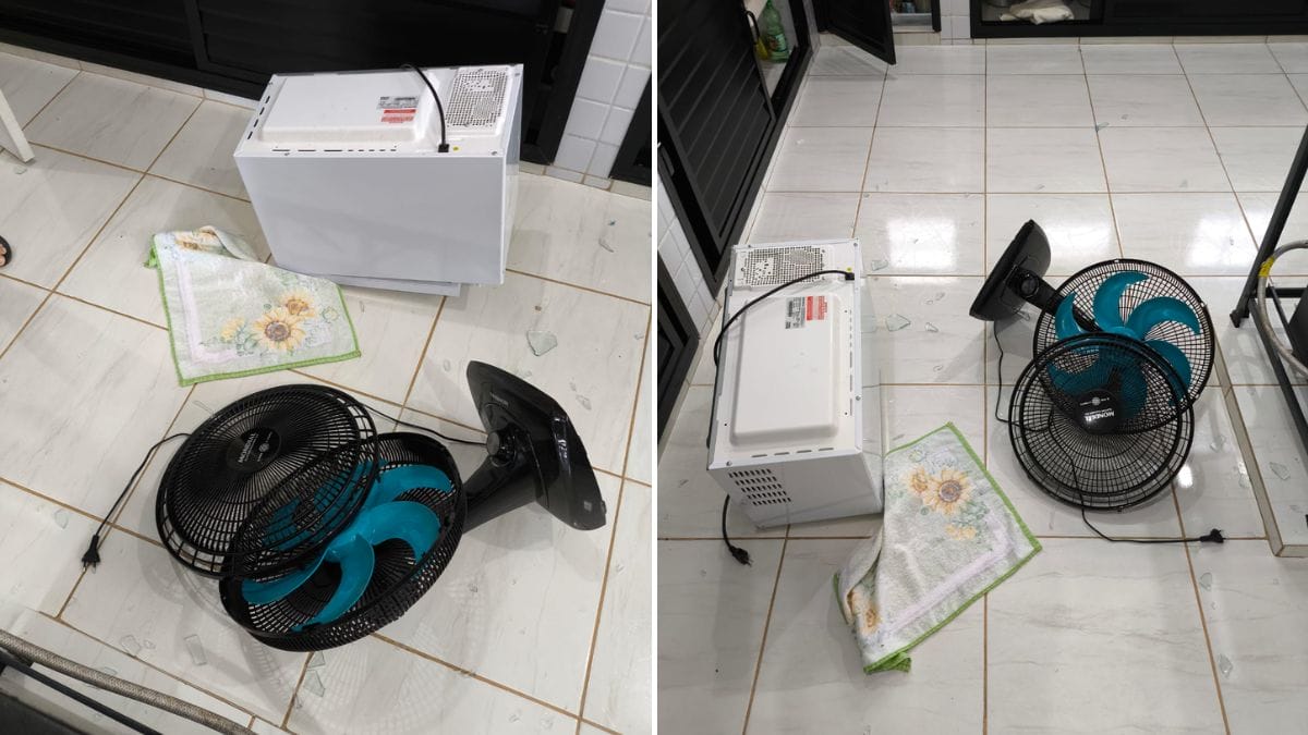 Creche foi danificada por suspeito em Corupá (Foto: prefeitura de Corupá, Divulgação)