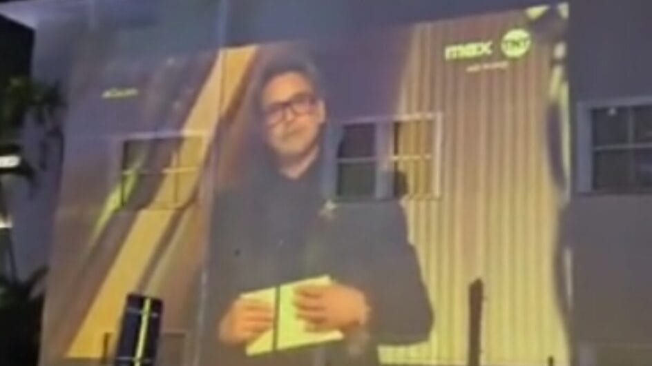 Projeção da premiação no Centro-Leste (Foto: Silvio Sato, Reprodução)