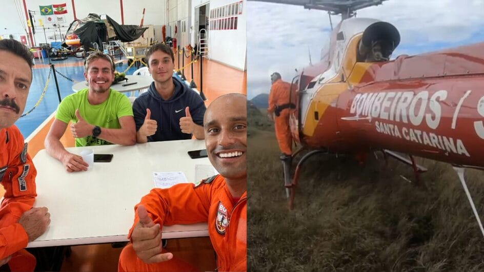 Resgate foi feito com sucesso com o helicóptero Arcanjo (Foto: CBMSC, Divulgação)
