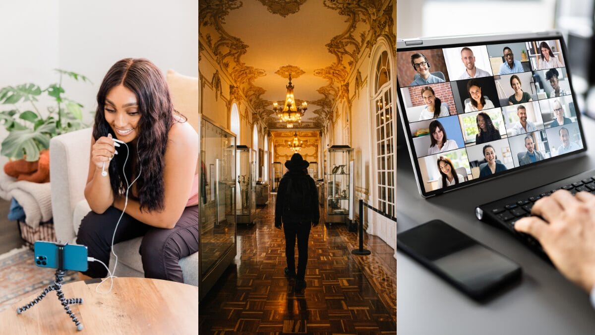 lives e visitas virtuais a museus