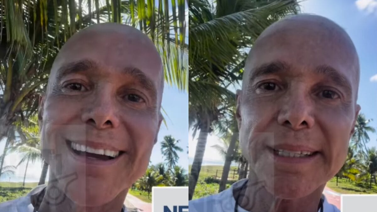Netinho apareceu nas redes sociais com um sorriso no rosto (Foto: Redes sociais, Reprodução)