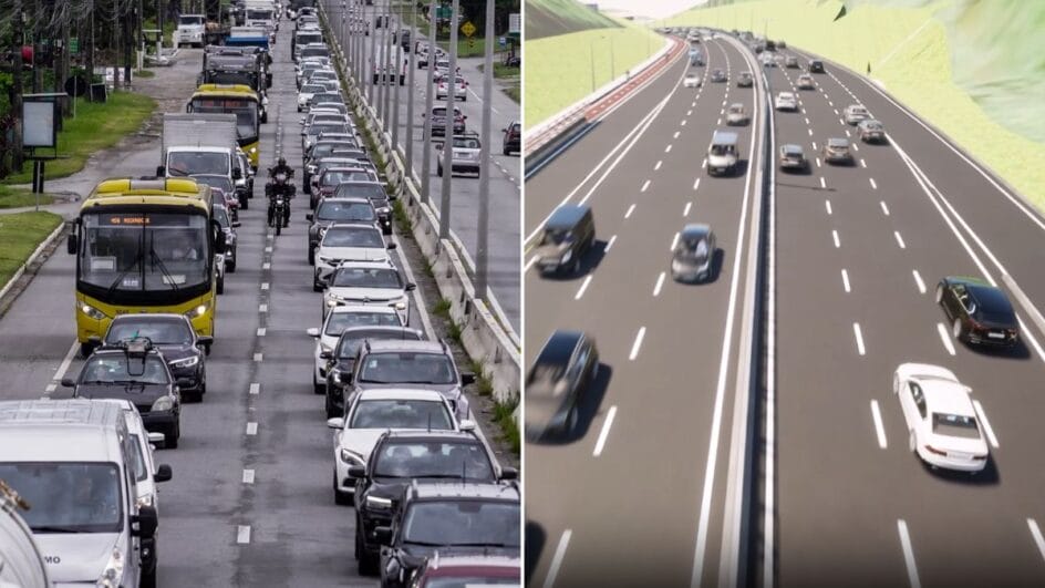 SC-401, que leva ao Norte da Ilha, em Florianópolis, terá obras de ampliação a partir desta segunda-feira (Foto: Tiago Ghizoni, Secom SC / Reprodução)