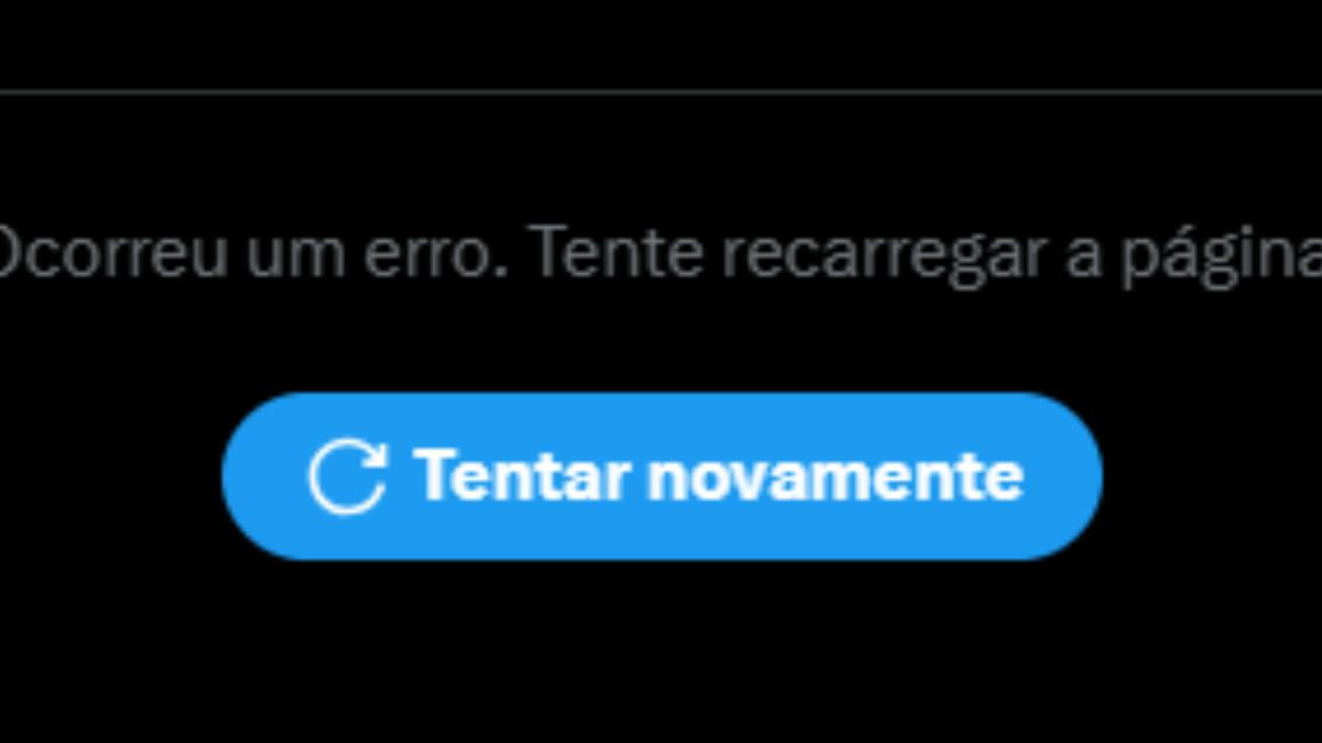Página inicial da rede social não carrega (Foto: Reprodução)