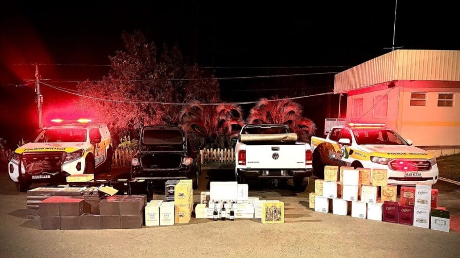 Cerca de 850 vinhos foram apreendidos (Foto: PMRv, Divulgação)