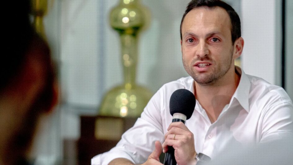 O executivo da SAF Figueirense, Enrico Ambrogini, foi o convidado desta quinta-feira no Debate Diário, da CBN Floripa (Foto: Patrick Floriani, FFC)