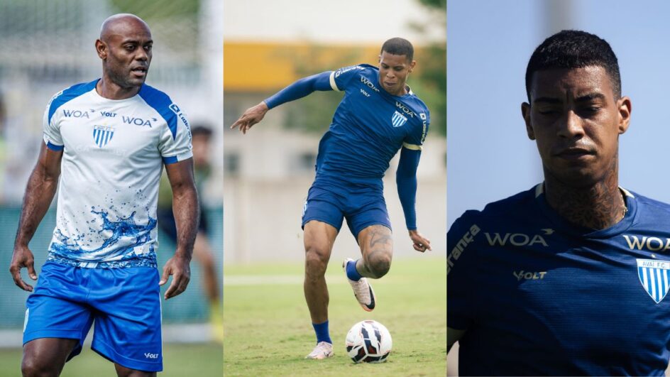 Vágner Love, Hygor e Alef Manga são opções do técnico Jair Ventura para montar o ataque da Série B (Foto: divulgação, Avaí FC)