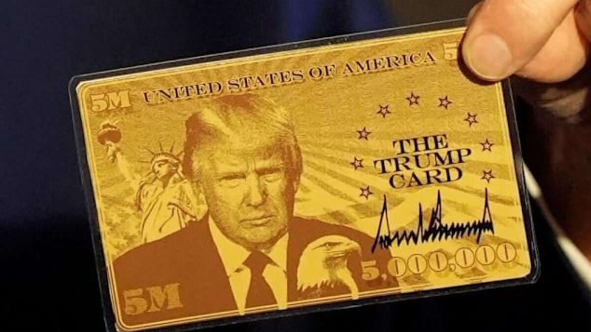 Cartão dourado trump