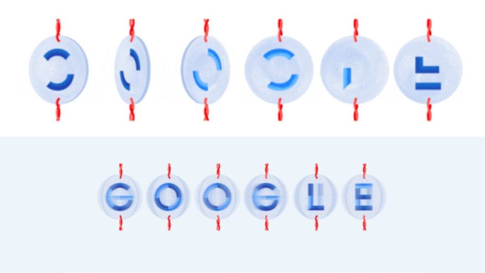 Para celebrar o Dia Mundial Quântico, o Doodle desta segunda-feira (14) remete ao conceito de superposição