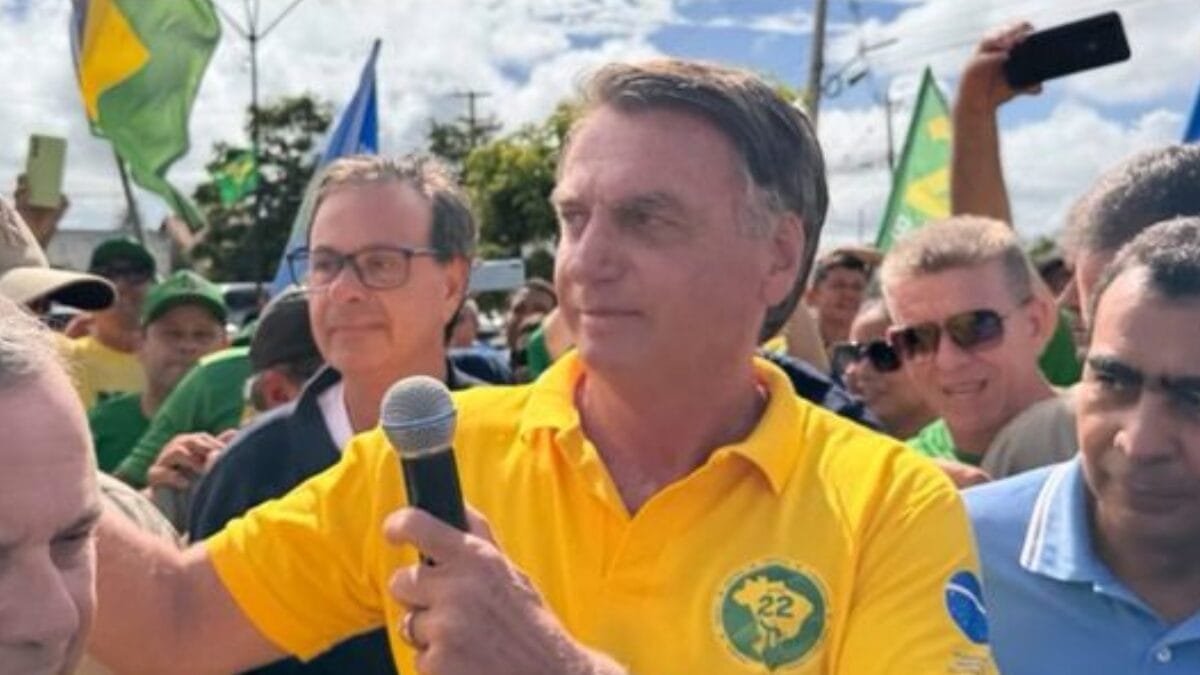 Bolsonaro em visita ao Rio Grande do Norte pouco antes de passar mal (Foto: Gilson Machado Neto, Reprodução)