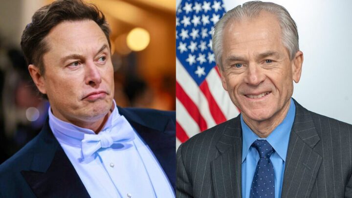 Elon Musk xingou Navarro de "idiota" (Fotos: Redes sociais, Reprodução; White House, Divulgação)