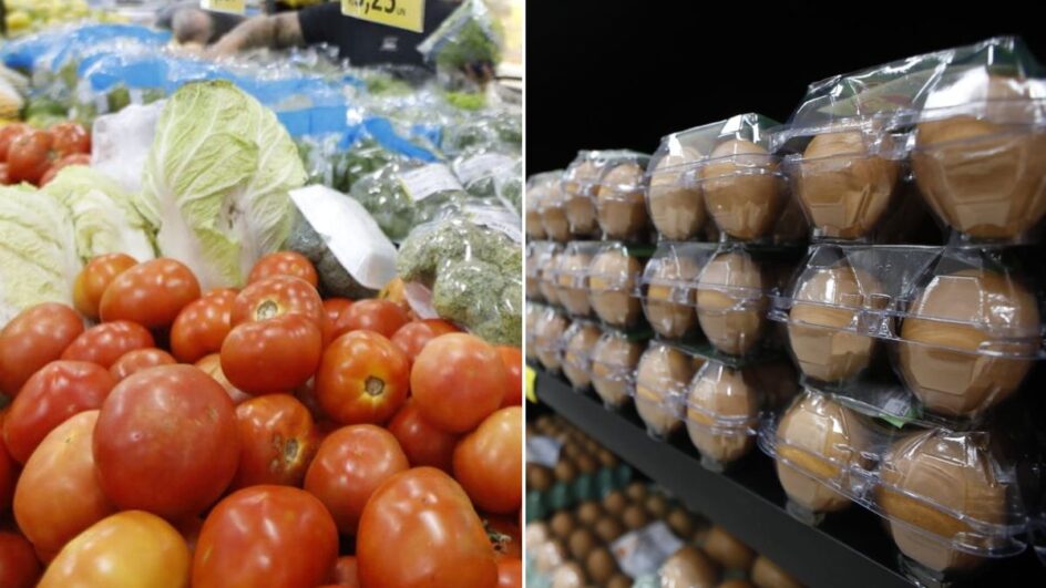 Tomate e ovo de galinha lideraram alta no grupo de alimentos do IPCA em março (Fotos: Patrick Rodrigues, NSC Total)