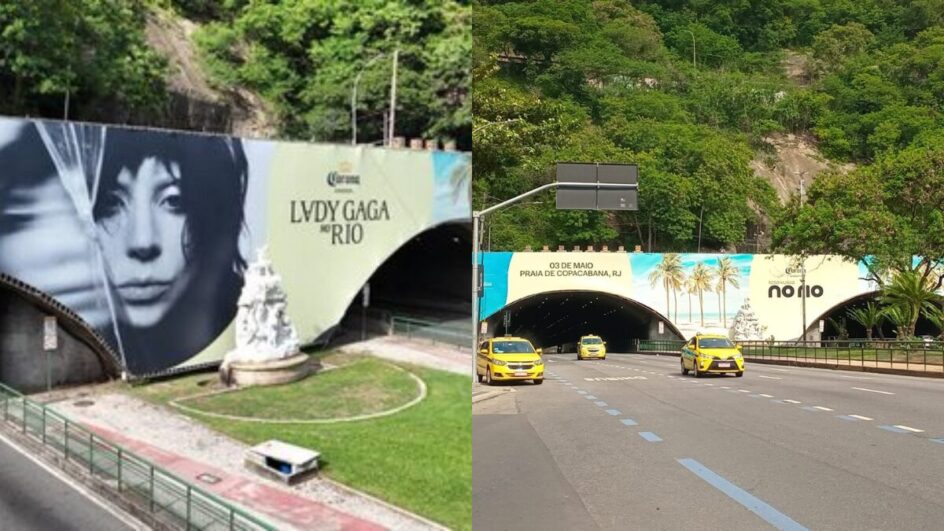 túnel de copacabana com e sem a divulgação do show de lady gaga