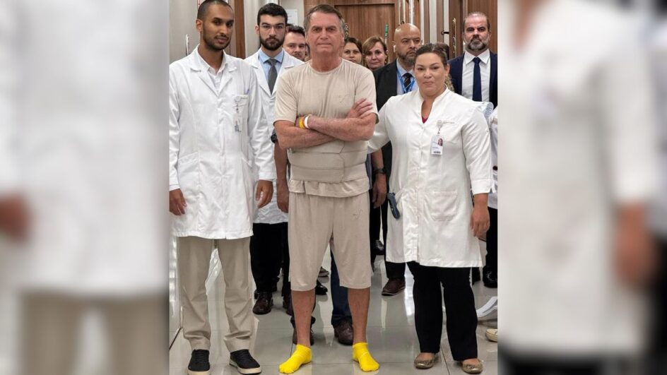 Bolsonaro teve alta do Hospital DF Star, em Brasília, neste domingo (4) (Foto: Reprodução, redes sociais)