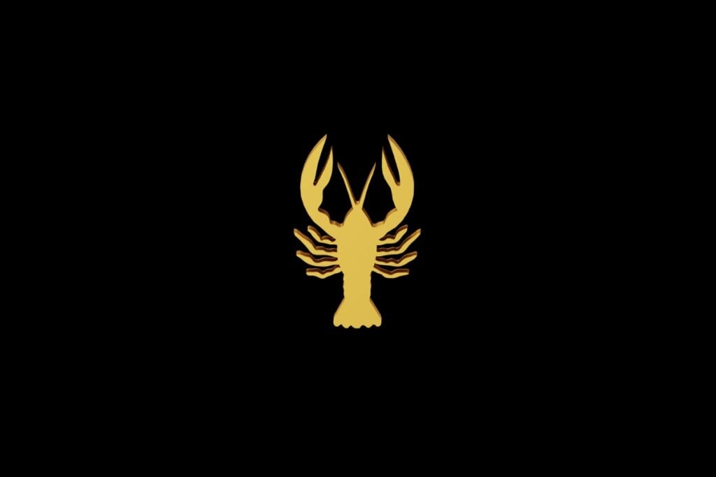 Ilustração do signo de Câncer em um fundo preto