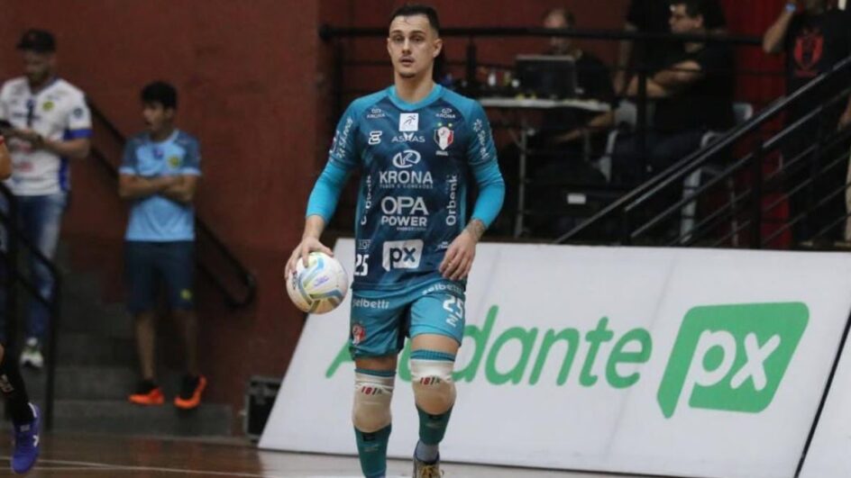 Goleiro Pato será desfalque do JEC Futsal na Libertadores 2025 (Foto: Reprodução, redes sociais)